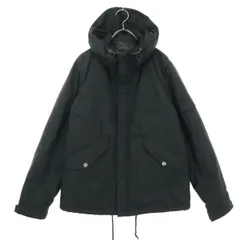 美品 nano universe ナノユニバース 長袖 フード付き 中綿ジャケット M ブラック メンズ 古着