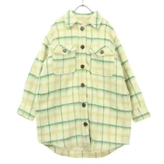 MOUSSY マウジー チェック柄 長袖 ジャケット F アイボリー系 レディース 古着