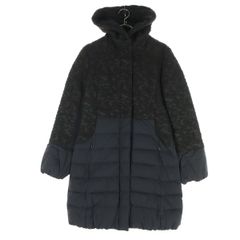 Gabardine K.T切替ダウンコート異素材デザイングレー カジュアルモード 