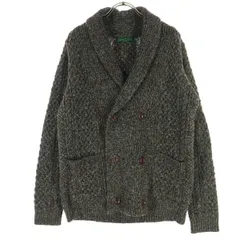 美品 Ciaopanic Traditional チャオパニックトラディショナル ウール 長袖 ショールカラー ニットジャケット M ブラウン カウチンニット メンズ 古着