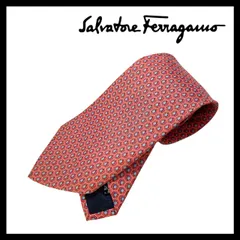 【Ferragamo】ネクタイ SILK/シルク 100% ピンク 亀/カメ 総柄 Salvatore/サルヴァトーレフェラガモ (SER-6112)