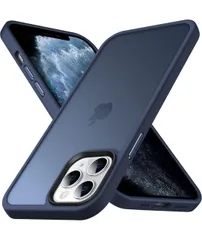 ★Anqrp iPhone11Pro 用 ケース 半透明 耐衝撃 滑り止め 米軍MIL規格 指紋防止 マット感ケース ストラップホール付き ワイヤレス充電対応 スマホケース アイフォン 11 Pro カバー 5.8 インチ ブルー