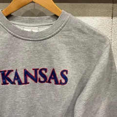 古着　M  アディダス　adidas  刺繍　ワンポイントロゴ　スウェット　クルーネック　グレー