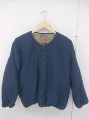 ■ Sonny Label サニーレーベル リバーシブル ボア 長袖 ジャケット サイズF ネイビー ベージュ系 レディース  【中古】 【1206010002167】