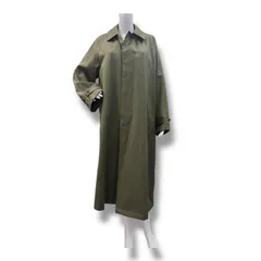 参考上代44000円 未使用品 MAISON SPECIAL Prime-Over Wool Chambray Balmachan Coat バルマカーンコート ロングコート ウールコート メゾンスペシャル 11232161214 グリーンのサムネイル
