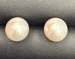 ★NA04948 綺麗！大ぶり！ あこや真珠 K14WG 11㎜ ホワイトパール ピアス 冠婚葬祭