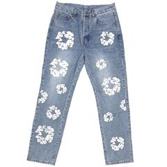 デニムティアーズ リーバイス フラワープリント デニムパンツ ホワイト W34 デニムティアーズ リーバイス フラワープリント デニムパンツ ホワイト