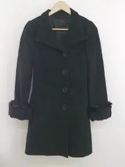 ◇ ◎ prideglide プライドグライド アンゴラ混 ラビットファー 長袖 コート サイズ38 ブラック レディース P  【中古】 【1210280028727】