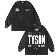 マイク タイソン Mike Tyson ヴィンテージ加工 両面プリント Tシャツ コットン ロンT 長袖 S～3XL