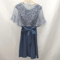 ◇ ◎ AIMER エメ パーティードレス　レースアップ ひざ丈 ワンピース サイズ9号 ブルー レディース E  【1212260009412】