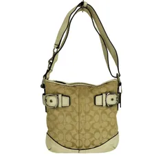 コーチ COACH ショルダーバッグ レザー キャンバス レディース  表記無