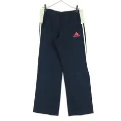 adidas アディダス ワンポイントロゴ ロングジャージパンツ S ネイビー レディース 古着