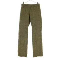 TOMMY HILFIGER トミーヒルフィガー ウール混 ツイード風 ロングパンツ 4 ブラウン系 レディース 古着