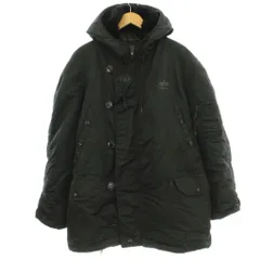 アルファ ALPHA N-3B フライトジャケット 中綿 ミリタリー コート L 黒 ブラック /☆G