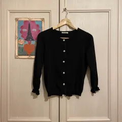 O ローズティアラ Rosetiara トップス パール ボタン カーディガン お呼ばれ　デート　オフィスカジュアル　食事会　可愛い　お出かけ　上品　無地