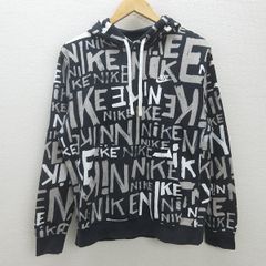 AB040 ナイキ NIKE 総文字柄パーカー 刺繍ロゴ XL - メルカリ