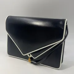 LANVIN  ランバン レザー  バッグショルダーバッグ レディース ブラック ブラック ホワイト 中古