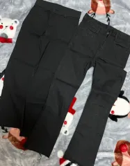 レディース スリムフィット 黒 ズボン