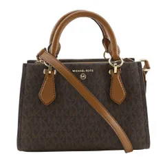 【Michael Kors】マイケルコース MARILYN マリリン MKシグネチャー 2WAYショルダー PVC×レザー 茶 レディース ハンドバッグ