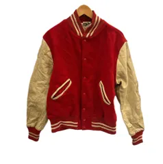 ヴィンテージ vintage 60's～ 60年代 Ceather ウール スタジャン バーシティジャケット アワードジャケット 袖レザー ツートン ベージュ ジャケット レッド 101MT-5452