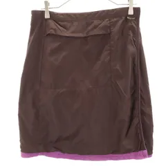 mont-bell モンベル ミニ丈 リバーシブル シャミース ラップスカート L ブラウン レディース 古着