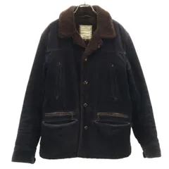 nano universe ナノユニバース コーデュロイジャケット L 濃紺 裏ボア メンズ 古着