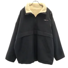 美品 JaVa ジャバ ハーフジップ ボア ブルゾン L ブラック プルオーバー リバーシブル レディース 古着