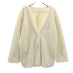 美品 THE SHOP TK ザショップティーケー ボア ジャケット L ホワイト レディース 古着