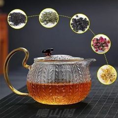 ガラス急須 直火用 耐熱ティーポット 300ml/600ml 大容量 茶道具 透明 紅茶ポット 急須 おしゃれ ガラス 煎茶道具 茶器 お茶会 耐熱ガラス 誕生日 贈り物 ギフト