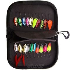 トラウト ニジマス イトウ スプーン ルアー ブラウン イワナ ヤマメ 渓流釣り 管釣り 釣り具 20個セット ケース付 お得セット