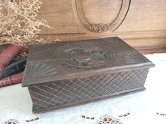 フランス アンティーク　ブルターニュ　木製　大きい　ケース
