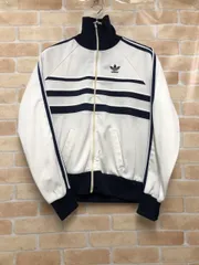 【中古】 adidas アディダス 70～80s Ventex Track Jacket フランス製 ホワイト×ネイビー 168 111443112