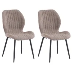 「数量限定セール」【セット2脚】ダイニングチェア 椅子  コンパクト アジャスター付き 肌に優しい スチール脚  来客対応チェア  おしゃれ 組立簡単 北欧風 イス  テレワーク 在宅ワーク 圧力分散  耐荷重80~100kg 立体感のある背もたれ