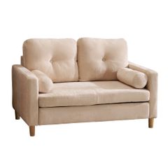  ソファ 二人掛け カウチ 枕付き ソファー おしゃれ 柔軟 ふわふわ 取付可能な脚 柔軟な背もたれ　取り外し可能な背もたれ コンパクト 一人暮らし   