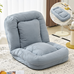  1人掛けソファー  ソファーベッド  座椅子   6段調整可能 3WAY  1人掛け　2人掛け シンプル    ベッド   折りたたみ  フロアソファー   寝る 座る 可愛い外観 実用性 コンパクト　枕付き 包まれる感じ   