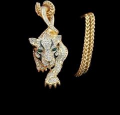 【SALE】ネックレス　メンズ　トラ　アクセサリー　合金　ファッション　ゴールド