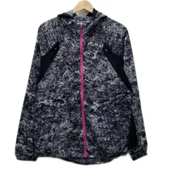 UNDER ARMOUR(アンダーアーマー) ブルゾン サイズXL レディース - 黒×ライトブルー×ピンク 長袖/ジップアップ/春/秋