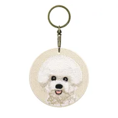 【新品入荷】ビーグル柄両面刺繍メダル ペットファン向け リュック・バッグアクセサリー