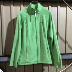 1089 Columbia フリースジャケット グリーン S コロンビア フルジップ ワンポイント 刺繍ロゴ アウトドア 古着卸 アメリカ仕入