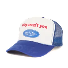 【新品同様】CHALLENGER チャレンジャー キャップ | 22SS ブランドロゴ メッシュキャップ (W.A.Y CHALLENGER CAP) | ブルー | ブランド 帽子 スナップバック【メンズ】【中古】