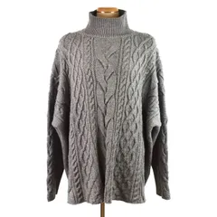 サルバム sulvam 22AW アーガイルオーバーサイズニット 長袖 M グレー 