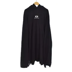 【中古】バレンシアガ BALENCIAGA 23年製 スポーツアイコン パーカー フーディー バック切替 5 黒 ブラック 768067 バレンシアガ BALENCIAGA 23年製 スポーツアイコン パーカー