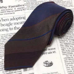 ランバン LANVIN ネクタイ フランス製 シルク100% 斜めストライプ レジメンタル ミックス E-006585 ゆうパケット