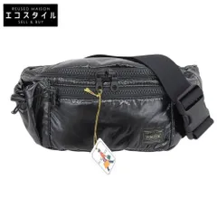 PORTER ポーター 美品 WAIST BAG L ウエストバッグ メンズ ブラック 598-09645