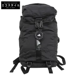 adidas アディダス ×Stella McCartney　サークルロゴ ナイロン バックパック メンズ ブラック×ホワイト H57470