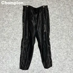 Champion 90s ブラック ナイロンパンツ Lサイズ