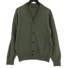 現行品 ザノーネ 5ゲージリネンコットンケーブルラペルドカーディガン