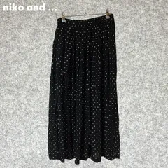 niko and ... 黒ドット柄ロングスカート Lサイズ