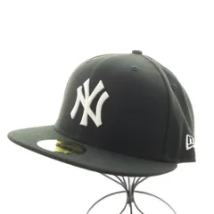 ニューエラ NEW ERA 59FIFTY MLB ニューヨークヤンキース キャップ 帽子 ロゴ 刺繍 7 1/4 黒 ブラック 白 ホワイト 208824 /AN28
