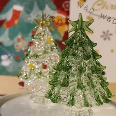 【送料無料】ハンドメイドクリスタルクリスマスツリー 卓上 ラスター 光輝き ギラギラ ギフト インテリア おしゃれ プレゼント 新生活 ホームデコレーション 繊細な手仕事が生むきらめき、日常に輝く小さな贈り物